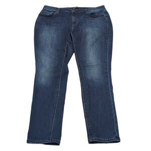 Jeanswest Curve Embracer Skinny Jeans Womens Plus Size 20 Blue Stretch Denim